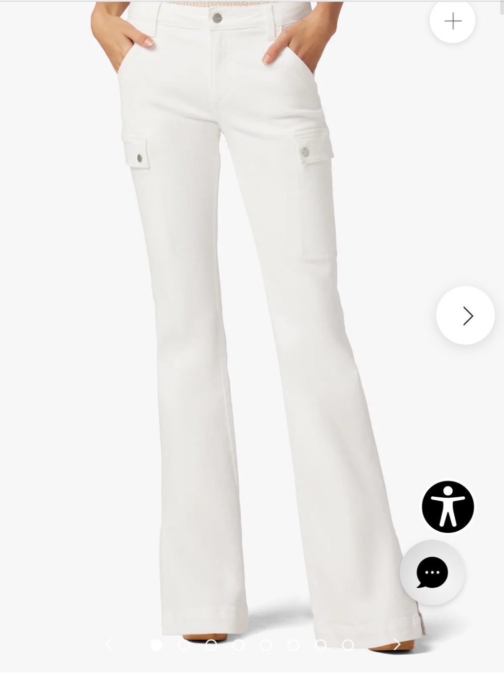 Joe's Jeans Womens The Frankie White Cargo Bootcut Jean